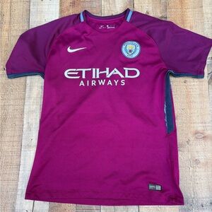 Nike Manchester City Etihad Airways Jersey Away 2017-18 Shirt Kit Large